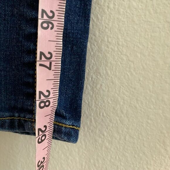 Levis Straight Leg Classic Demi Curve Dark Denim Jeans Size 32M - Picture 8 of 11